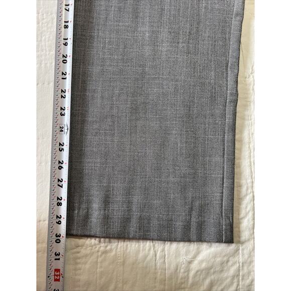 OLD NAVY Trousers Large High Waisted Taylor Wide Leg Grey Plaid Full Length Pant - Picture 10 of 11